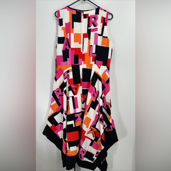 Karl Lagerfeld Women's Logo Print Belted Midi Dress Size 16 - Picture 8 of 8